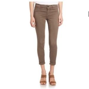 J Brand luxe sateen skinny ankle cuff jeans